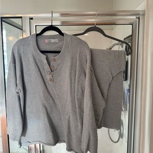 Free People Hailee Sweater Set, Heather Grey